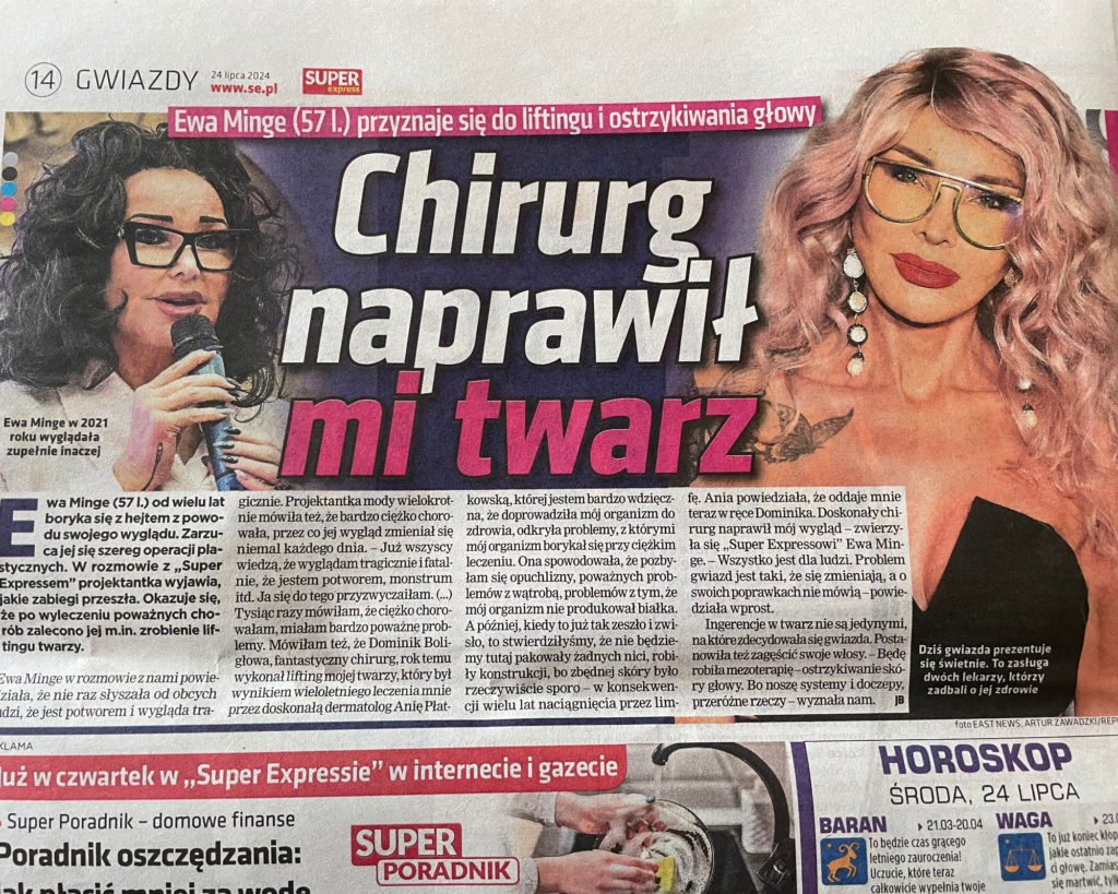 Chirurg naprawił mi twarz